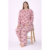 sleeproom Büyük beden uzun kollu kadın pijama takımı