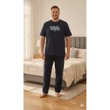 sleeproom ERKEK BÜYÜK BEDEN SADE PİJAMA TAKIMI Strong Baskı