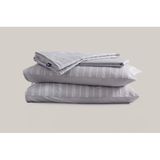 Sleeptown Keten Görünümlü Armürlü Pamuk Nevresim Takımı Gri-Bej / 160X220 Tek Kişilik-200X220 Çift Kişilik