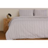 Sleeptown Keten Görünümlü Armürlü Pamuk Nevresim Takımı Gri-Bej 200x220 Çift Kişilik Bej