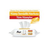 Sleepy 100'lü Easy Clean Arap Sabunu Katkılı Yüzey Temizlik Havlusu