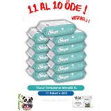Sleepy 11 AL 10 ÖDE Vücut Temizleme Mendili Xl 50"li ve ROSIE