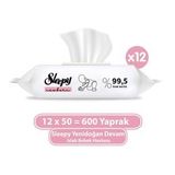 Sleepy 12x50'li Yenidoğan Devam Islak Bebek Bakım Havlusu
