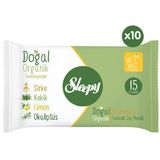 Sleepy 15'li Doğal Organik Pamuklu Cep Mendilli (10 adet)