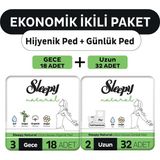 Sleepy 18'li Gece Hijyenik Ped + 32'li Günlük Ped Sızıntı Önleyici Teknoloji ile Konforlu Kullanım