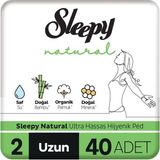 Sleepy 2 Natural Ultra Hassas 40'lı Uzun Hijyenik Ped