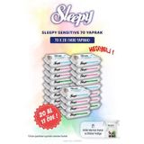 Sleepy 20 AL 17 ÖDE Sensitive 70'li Bebek Islak Mendili ve Rosie Pamuk Hediye