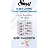 Sleepy 250 Yaprak Çamaşır Suyu Katkılı Yüzey Temizlik Havlusu ve Pamuk,