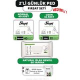 Sleepy 2'Li Natural Ultra Hassas Günlük Ped Seti, Islak Mendil Ve Rosıe