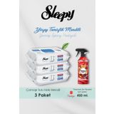 Sleepy 300 Adet Çamaşır Suyu Katkılı Temizlik Havlusu, Amber Oda Kokusu Hediyeli