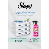 Sleepy 300 Adet Çamaşır Suyu Katkılı Temizlik Havlusu, Orkide Oda Kokusu Hediyeli