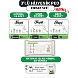 Sleepy 3'lü Natural Ultra Hassas Hijyenik Ped Seti Natural Islak Mendil 60'lı ve Rosıe - 1