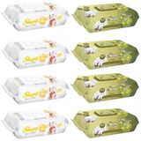 Sleepy 4x90'lı Sensitive + 4x90'lı Zeytinyağlı Islak Havlu