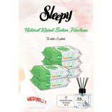 Sleepy 5 Paket, Natural 25'li Kişisel Bakım Havlusu ve Rosıe Koku - 1