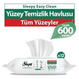 Sleepy 50'li Easy Clean Yüzey Temizlik Havlusu (12 adet)
