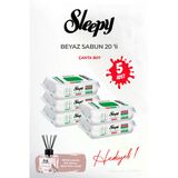 Sleepy Beyaz Sabun Çanta Boy (5 Paket X 20 Yaprak) Ve Rosıe Oda Kokusu