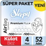 Sleepy Bio Natural Külot Bez, 4 Beden 52 Adet - Renksiz
