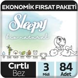 Sleepy Bio Natural No:3 Midi 84 Adet Bebek Bezi