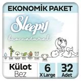Sleepy Bio Natural No:6 XLarge 32 Adet Külot Bebek Bezi