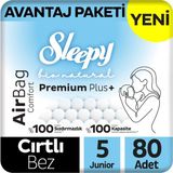Sleepy Bio Natural Premium Plus Airbag Comfort Avantaj Paketi Bebek Bezi 5 Numara Junior 80 Adet - 5 Beden