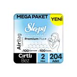 Sleepy Bio Natural Premium Plus Airbag Comfort No:2 Mini 204 Adet Bebek Bezi