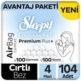 Sleepy Bio Natural Premium Plus Airbag Comfort No:4 Maxi 104 Adet Bebek Bezi
