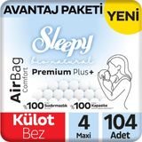 Sleepy Bio Natural Premium Plus Airbag Comfort No:4 Maxi 104 Adet Külot Bebek Bezi