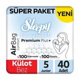 Sleepy Bio Natural Premium Plus Airbag Comfort No:5 Junior 40 Adet Külot Bebek Bezi
