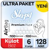 Sleepy Bio Natural Premium Plus Airbag Comfort No:6 Xlarge 128 Adet Külot Bebek Bezi