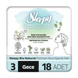 Sleepy Bio Natural Premium Plus Hijyenik 6x18 Adet Gece Ped