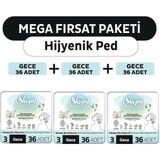Sleepy Bio Natural Premium Plus Hijyenik Ped 108 Adet Gece Kullanım İçin Ultra İnce Rahatlık