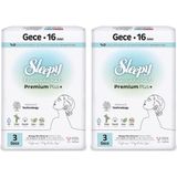 Sleepy Bio Natural Premium Plus Hijyenik Ped Gece 16 Adet (2 paketi)