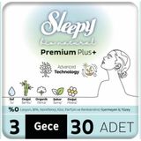 Sleepy Bio Natural Premium Plus Hijyenik Ped Mega Paket Gece 30 lu