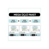 Sleepy Bio Natural Premium Plus Hijyenik Ped, Mega Paket, Uzun, 36 Adet x 3
