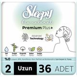 Sleepy Bio Natural Premium Plus Hijyenik Ped Mega Paket Uzun 36 lı