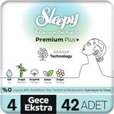 Sleepy Bio Natural Premium Plus Hijyenik Ped Süper Avantaj Paketi Gece Ekstra 42 Adet