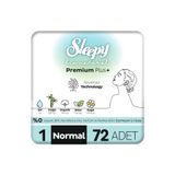 Sleepy Bio Natural Premium Plus Hijyenik Ped Süper Avantaj Paketi Normal 72 Adet