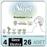 Sleepy Bio Natural Premium Plus Mega Paket Gece Extra 26x5 130 Adet Hijyenik Ped
