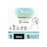 Sleepy Bio Natural Premium Plus Normal 5'li - Organik Pamuk & Bambu Özlü Ped(5*3=15 Adet)