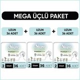Sleepy Bio Natural Premium Plus Uzun Hijyenik Ped 36 x 3 (108 Adet) Gün Boyu Koruma ve Rahatlık