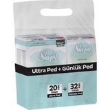 Sleepy Bio Ultra Uzun Ped 20'Li + Günlük Ped 32'Li (5'Li Paket)