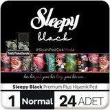 Sleepy Black Premium Plus 24 Adet Normal Hijyenik Ped, Nefes Alabilen Yüzey ile Gün Boyu Konfor