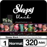 Sleepy Black Premium Plus 320 Adet Normal Günlük Ped