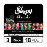 Sleepy Black Premium Plus Gece 3x18'li Hijyenik Ped