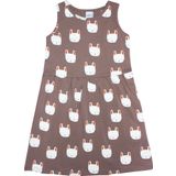 Sleepy Bunny Kız Çocuk Desenli Kolsuz Elbise