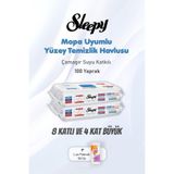 Sleepy Çamaşır Suyu Katkılı Yüzey Temizlik Havlusu 100 Yaprak ve Pamuk