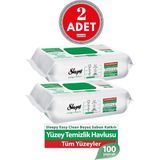 Sleepy Easy Clean 100'lü Yüzey Temizlik Havlusu 2 Adet İz Bırakmayan Doğal Formül ile