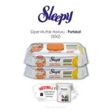 Sleepy Easy Clean 2'li Portakallı Süper Mutfak Havlusu 50'li ve ROSIE