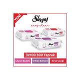 Sleepy Easy Clean 3 lü Yüzey Temizlik Havlusu Seti – Kiraz Çiçeği, Orkide Bahçesi, Lilyum Buketi