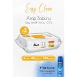 Sleepy Easy Clean Arap Sabunu Katkılı Yüzey Temizlik Havlusu 100' Lü X 3 Adet Ve Toz Kovar